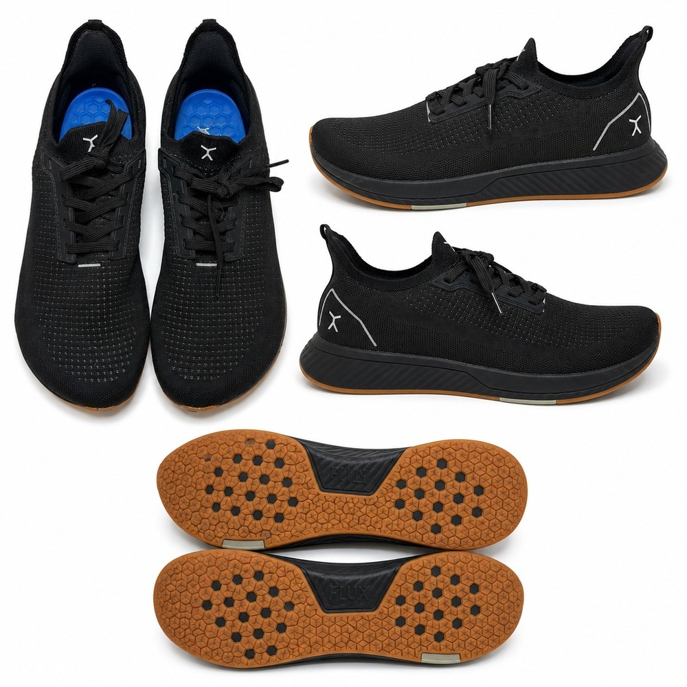 Flux Footwear Adapt Runner Running Shoes Mens 9 Womens 10.5 Athletic Knit Trail